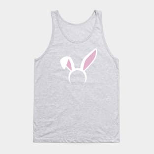 Bunny Ears Headband White Rabbit Easter Costume Tank Top